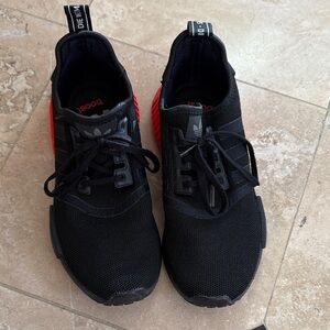 Adidas Black and Red Boost Sneakers